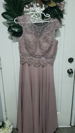 Size 12 (large) mauve gown for special occasion.