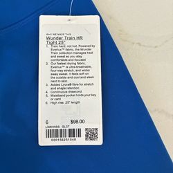 Lululemon Blue Leggings Size 6 Brand New With Tags & Never Worn 