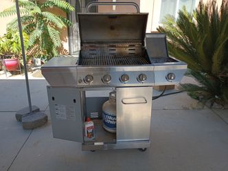 Heavy duty stainless grill barbecue cart