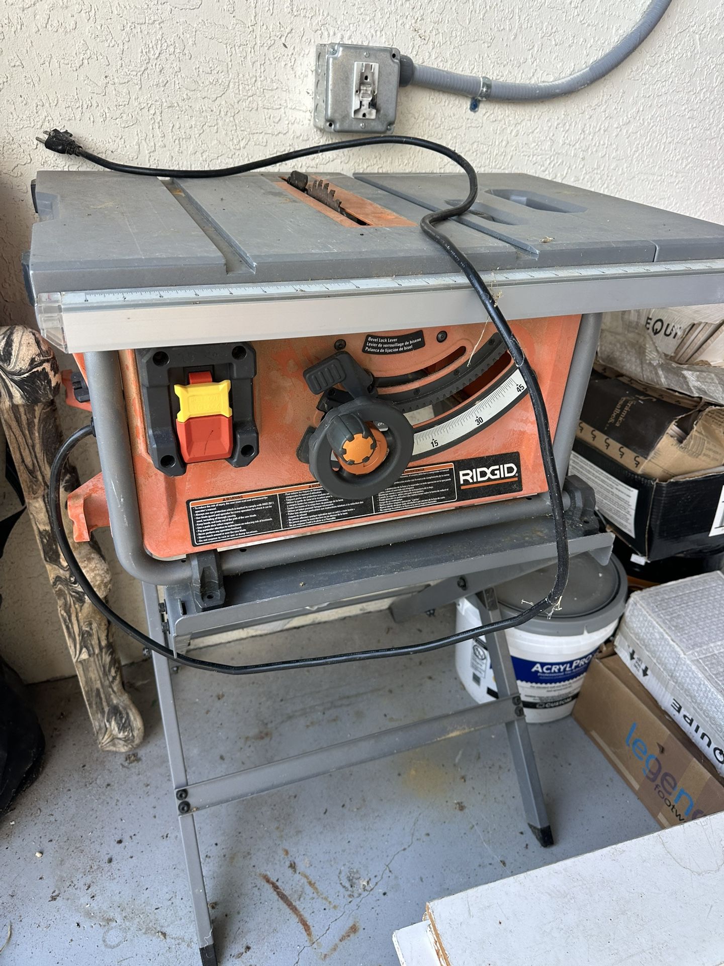 Table Saw with Folding Stand