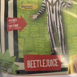 New Boys Halloween Costume Bettlejuice Size Large 10/12