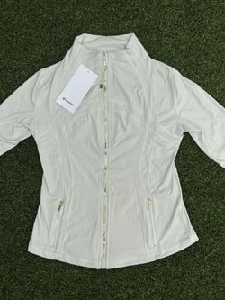 Lululemon Define Jacket White with Gold Zipper