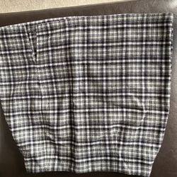 Plaid Skirt With A Small Slit