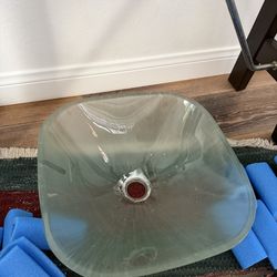 Glass sink - bowl shaped
