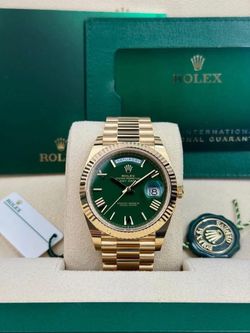 Rolex Daydate Yellow Gold Money Green Dial