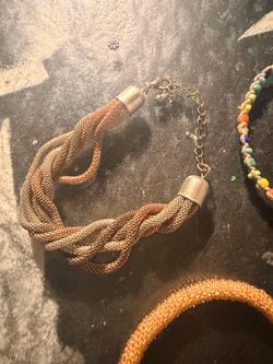 Twisted Mesh Strand Bracelet Gold Tone