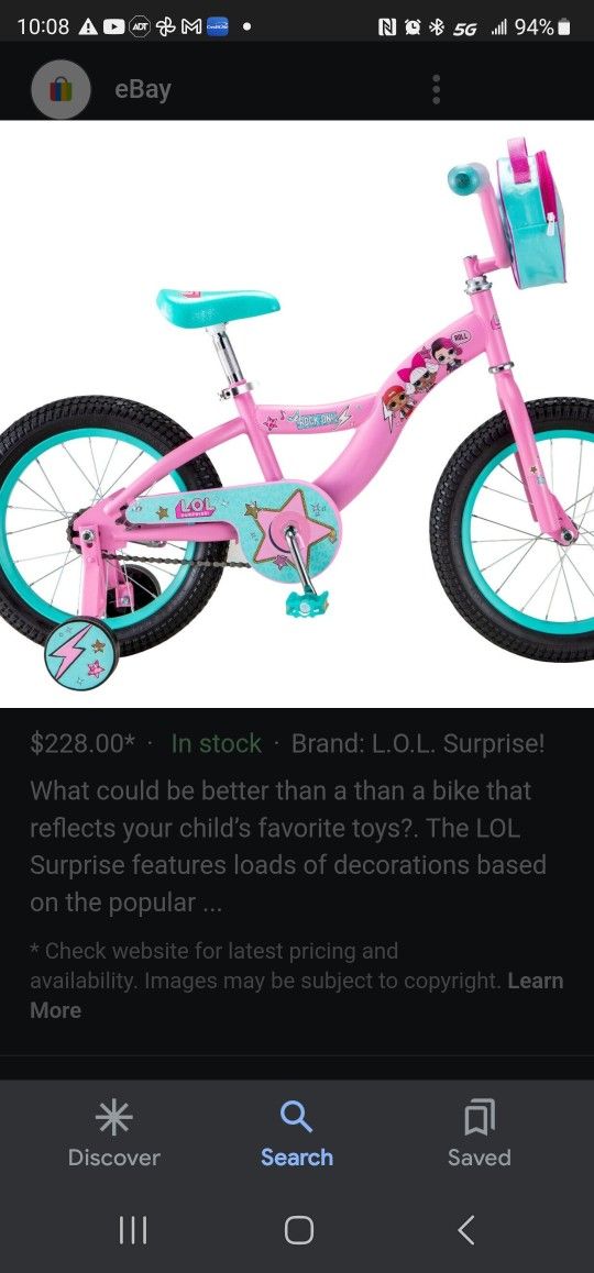 Lol Surprise Bicycle For Girls 