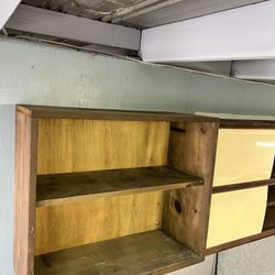 Wooden shelves