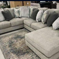 Ardsley Pewter 4 Piece Large Sectional 