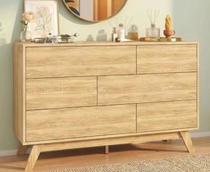 Siducal fluted 6 drawer dresser