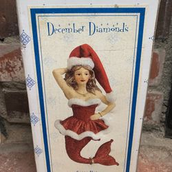RARE December Diamonds ~ SANTA BABY ~ Mermaid Ornament 2007  in Box