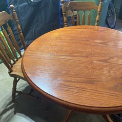 Round Wooden Table