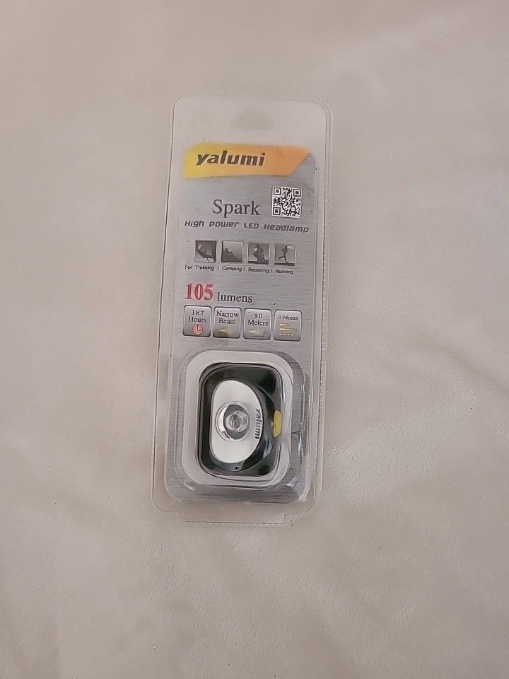 Yalumi Spark High Power LED Headlamp 105 Lumens 90 Meter Distance Black