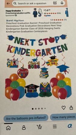 Preschool Graduation Decoration Set Class of 2026