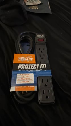 Surge Protector 6-Ft Cord Black  ( multiple available)