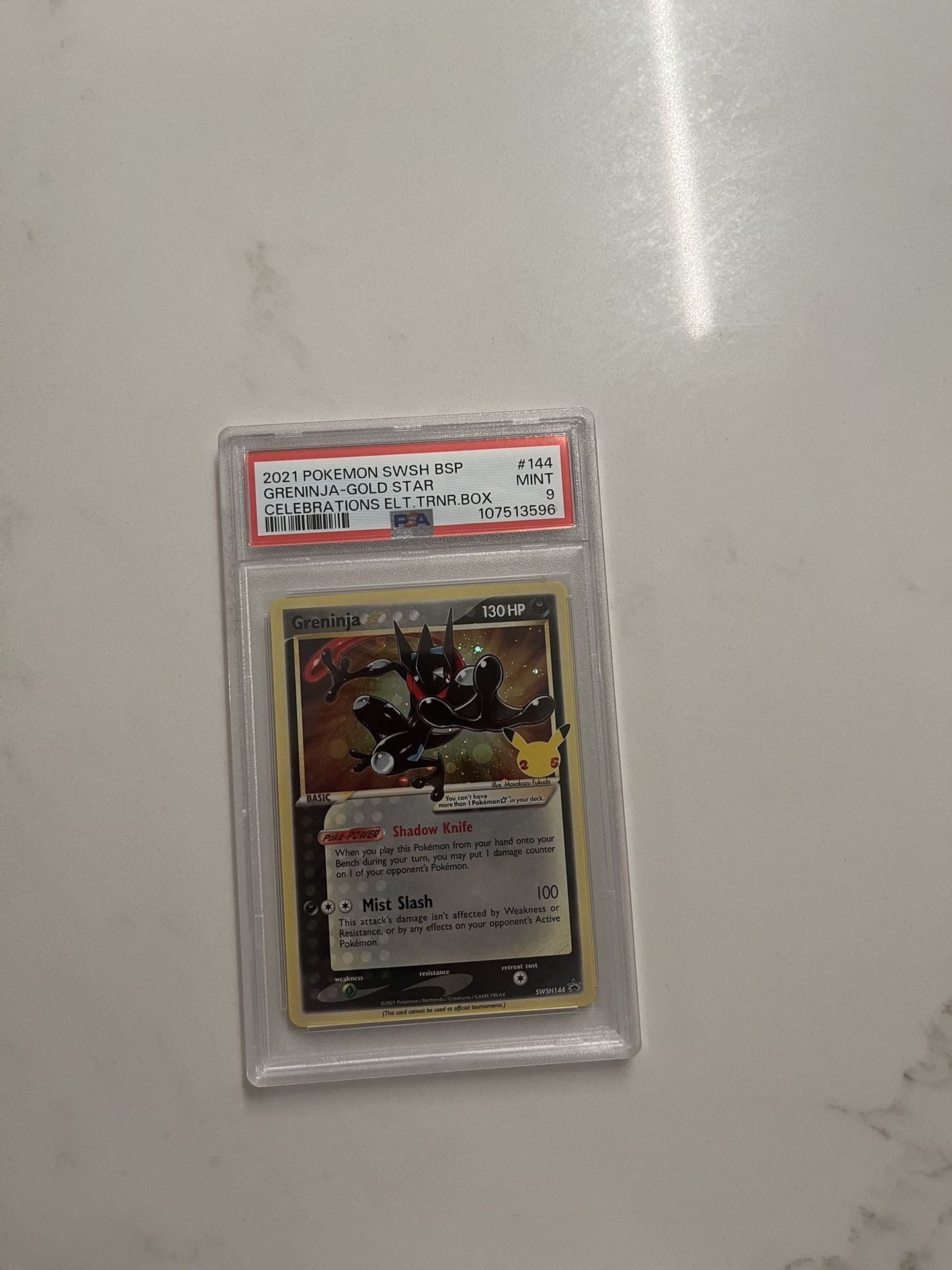 Greninja 144 gold star PSA 9
