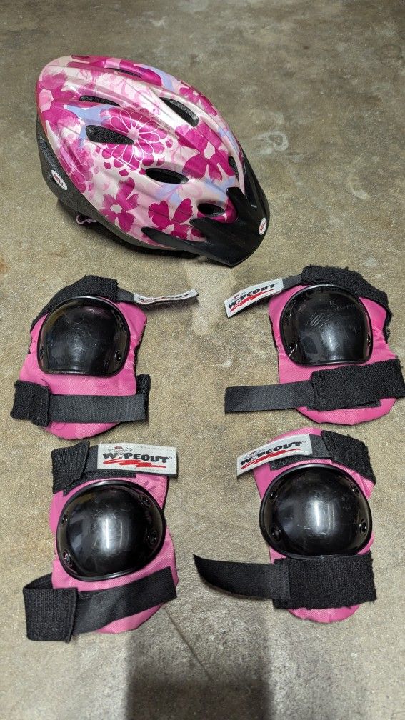 Bell Rally Child Bike Helmets & Kids Protective Gear Set Knee Pads $20
