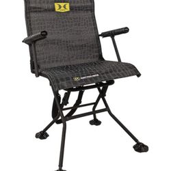 NEW!  Hawk Stealth Spin Chair - Silent, Comfortable, Swiveling, Portable Chair for Camping, Hunting, Fishing, Backpacking, and More (Bone Collector Ed