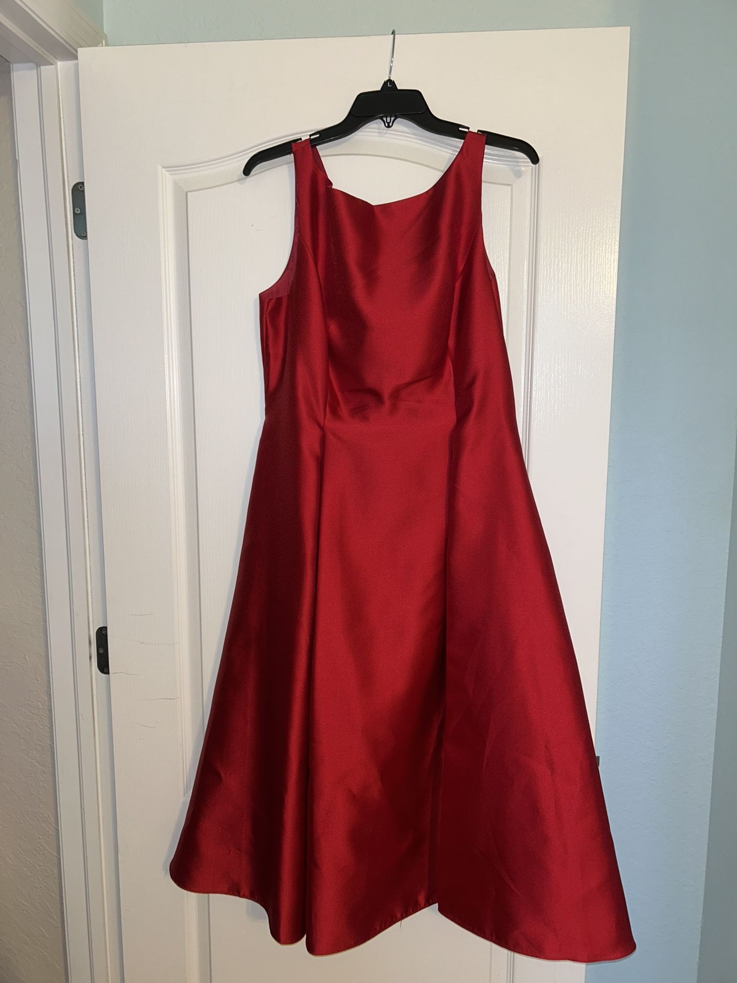 Adrianna Papell Women’s Cocktail Dress Size 14 Red with Pockets