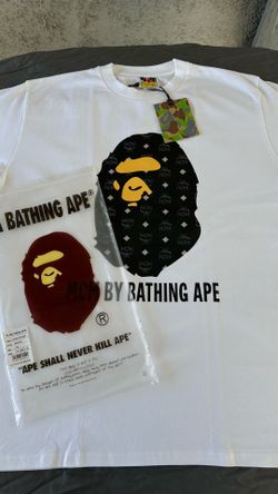 Large Bape X MCM White T Shirt