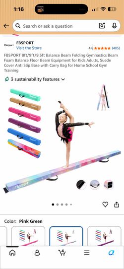 New FBSPORT 9.5’ Folding Gymnastics Balance Beam