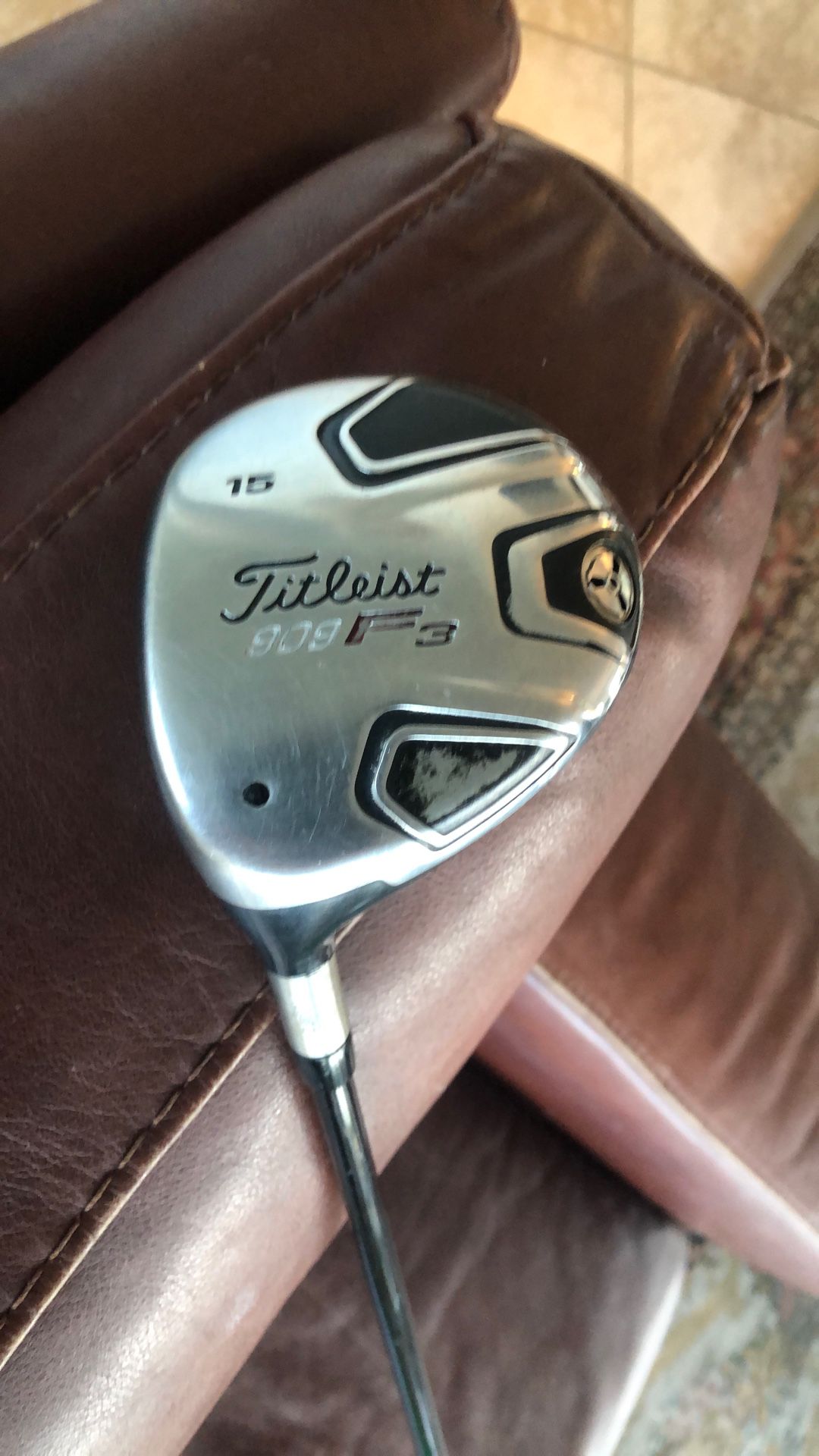 Lefthanded Titleist 909 F3 Fairway 3 Wood 15 Degrees Aldila Voodoo Graphite Stiff Shaft 