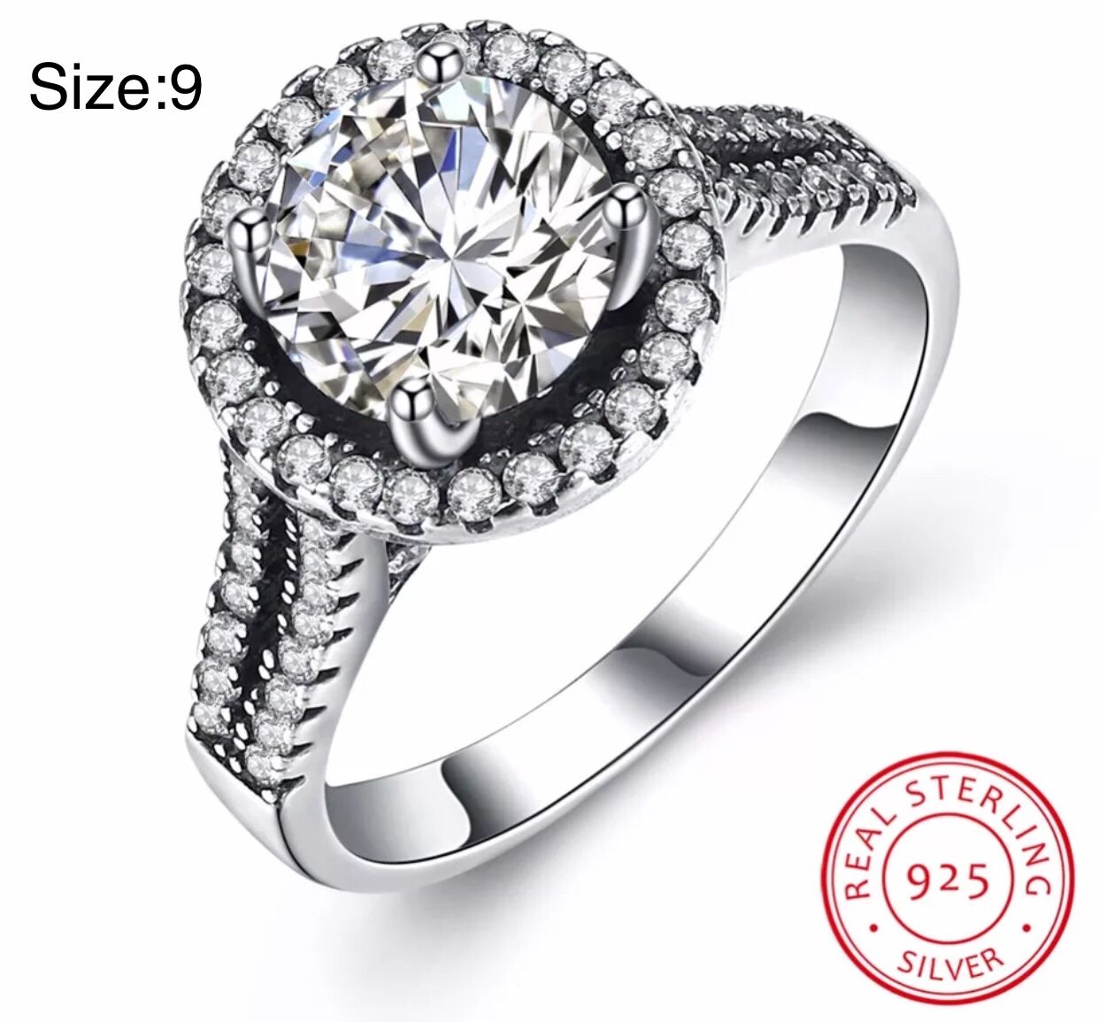 925 sterling silver ring size 9