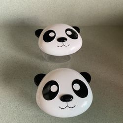 BRAND NEW SET OF 2 PANDA SNACK CONTAINERS 