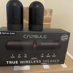 4 capsule speakers,24 life charger and wireless headphones