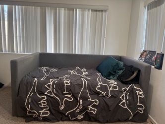 Gray Upholstered Daybed Frame
