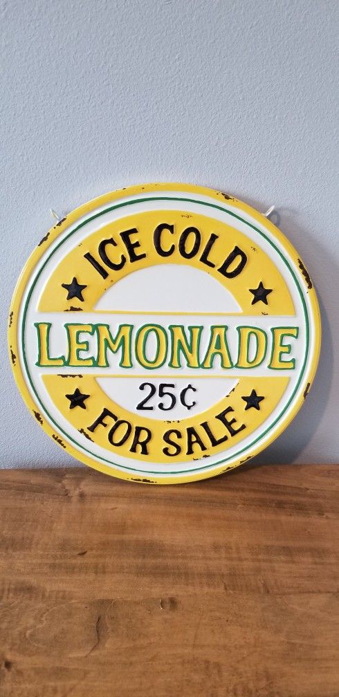 Metal Retro Lemonade Sign
