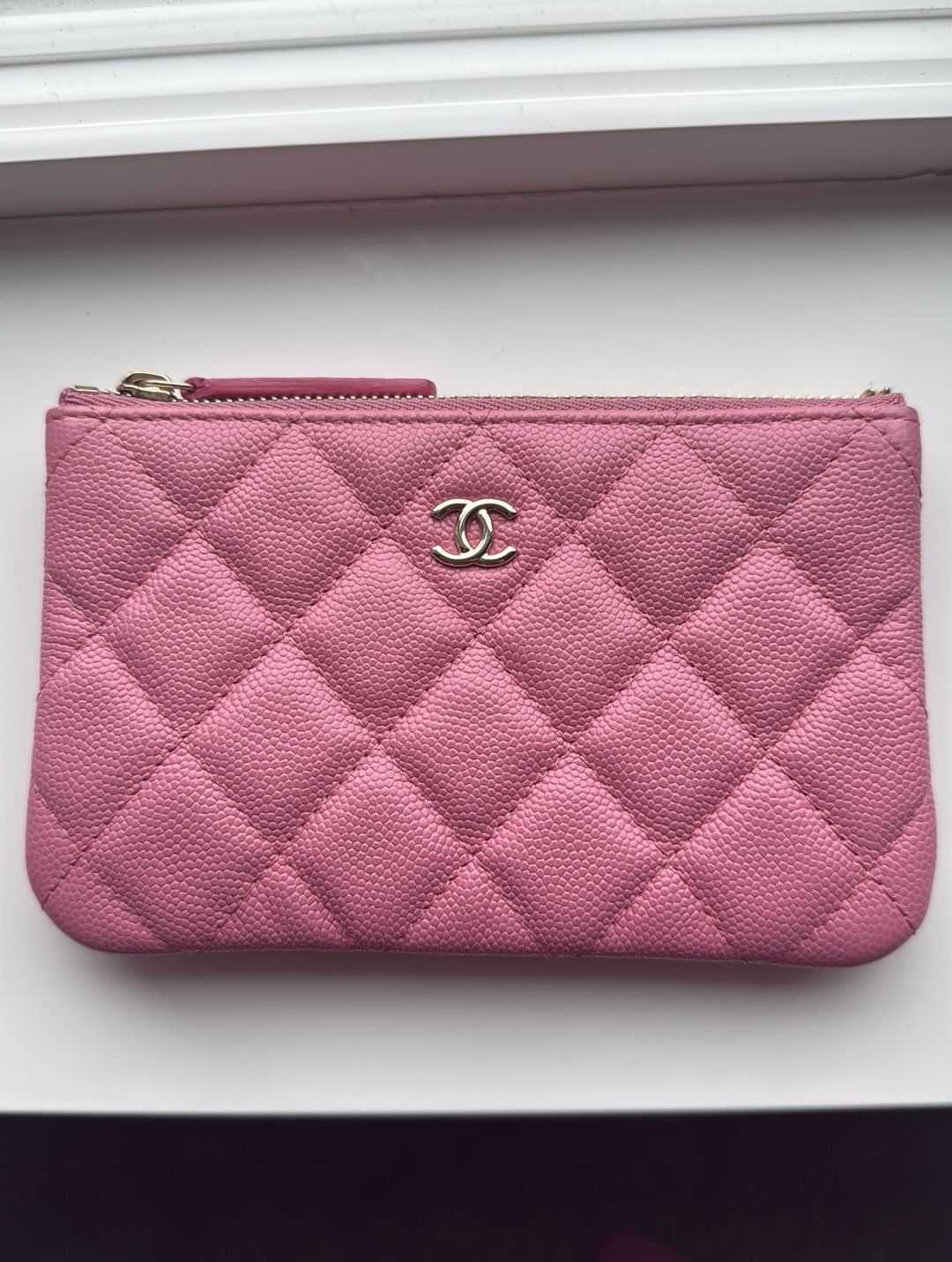 Chanel Pink Caviar Leather Mini Pouch - AUTHENTIC