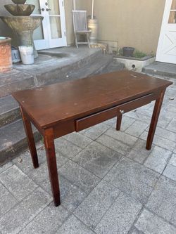 Solid wood desk with drawer