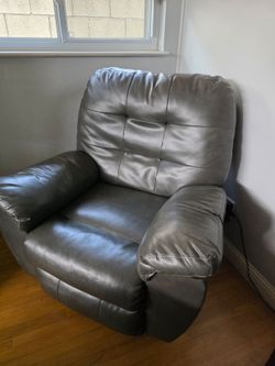 Gray Leather Recliner