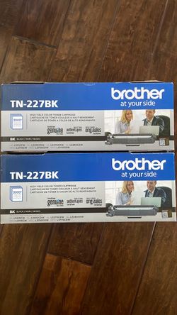 Brother TN-227BK Black Toner Cartridge Lot of 2