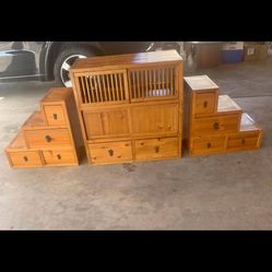 Tansu Style 3 Piece Storage Cabinet