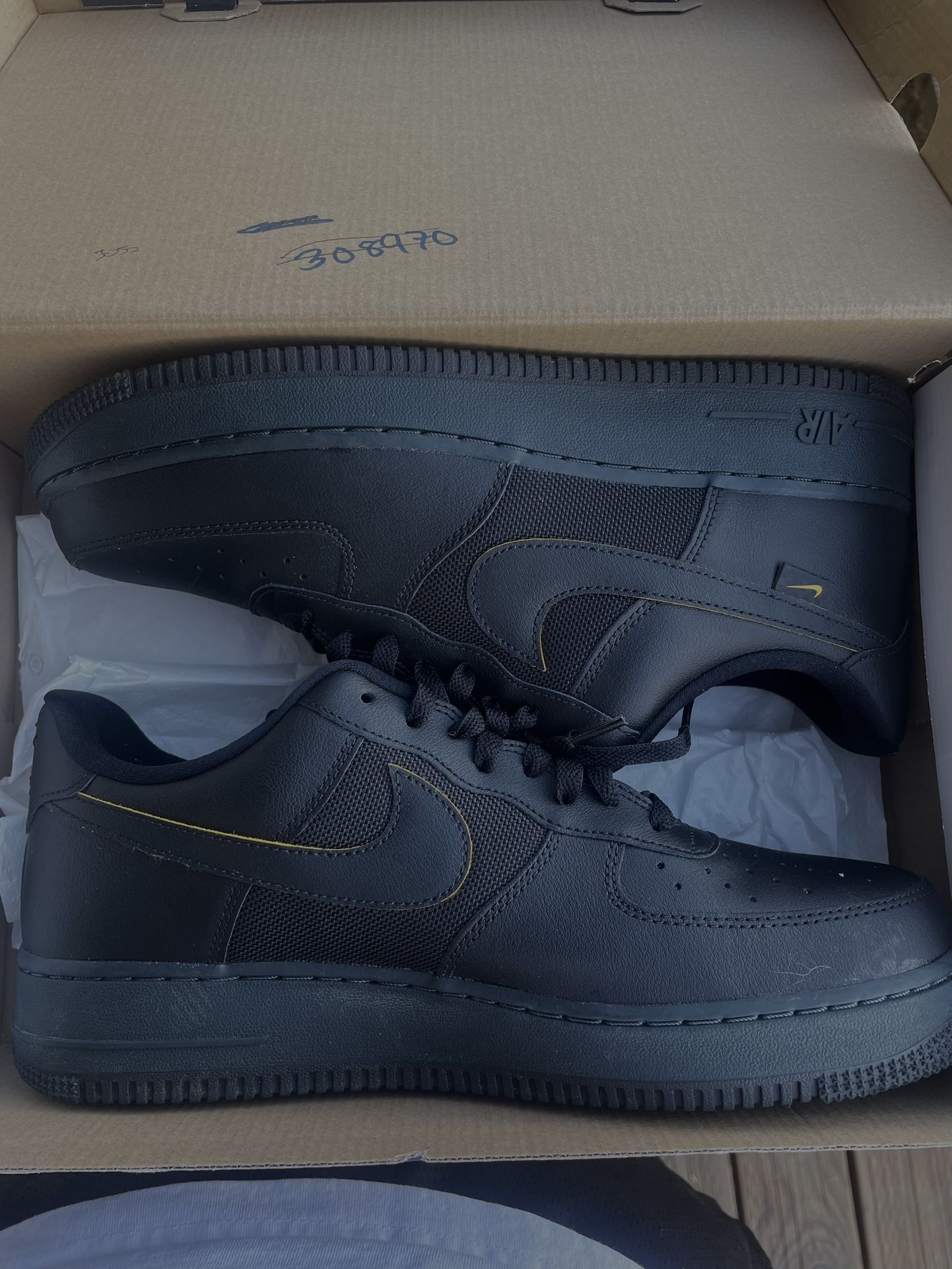 Black / University Gold Air Forces 