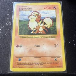 Pokemon Growlithe Shadowless