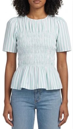 NWT size XS - Bagatelle collection striped smocked blouse