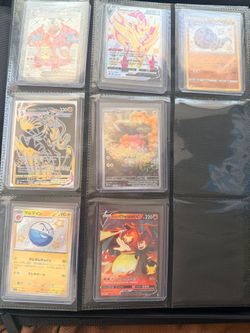 Pokemon cards full arts and promo cards binder