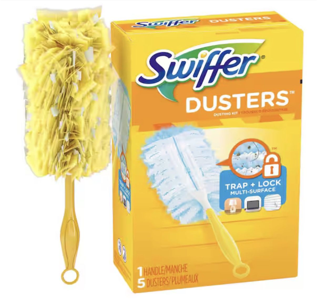 Swiffer Microfiber Dusters Starter Kit, Includes 1 Handle and 5 Dusters