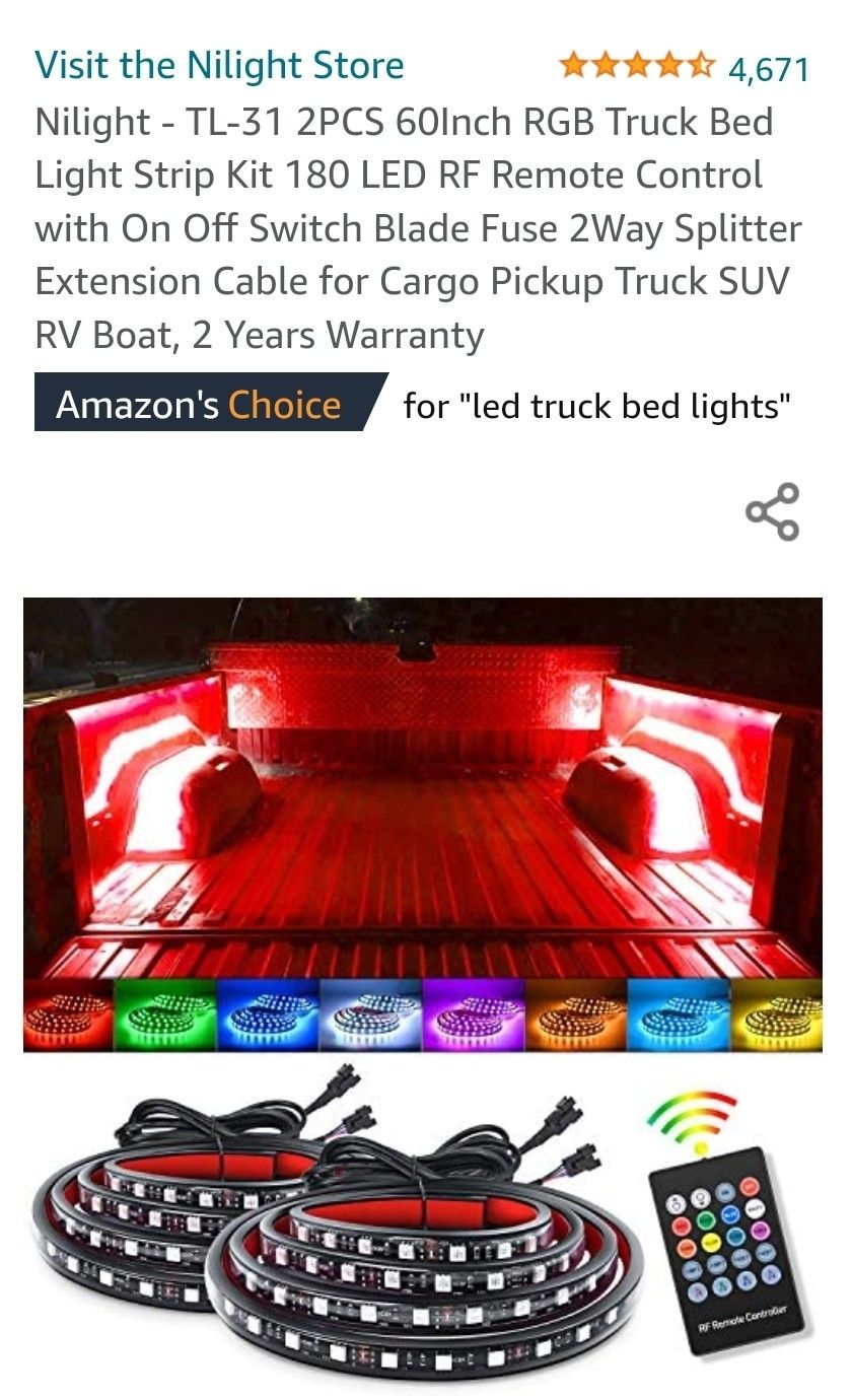 NIB Truck bed Led Light Strips