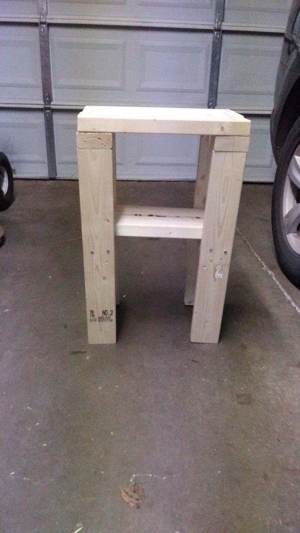 Side End Stand Solid Wood