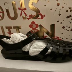 Black Jelly Sandals