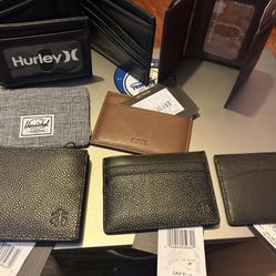 Men’s Genuine Leather Wallets 60% Off Brand New Hugo Boss Brooks Brothers Hershel Hurley And More 