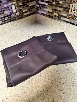 Chocolate Brown Darkening Curtains 2 Panels Each 54”L X 42”W