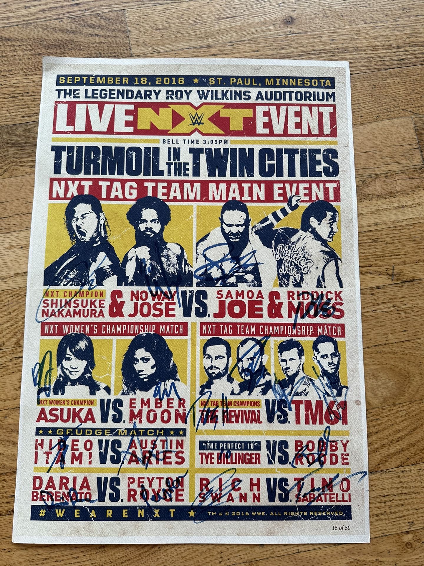 NXT Vintage Signed Poster