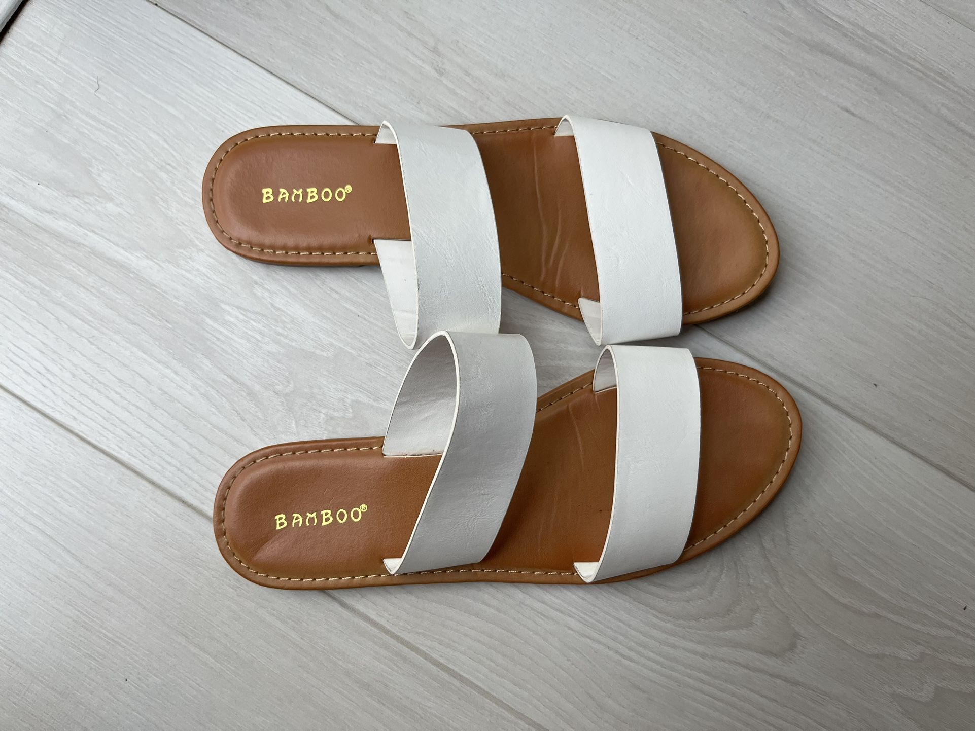 White Sandals Size 9