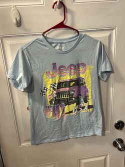 Jeep Graphic T-Shirt Light Blue size extra small