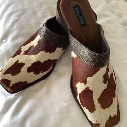 Nicole women’s  Leather Western Mules
